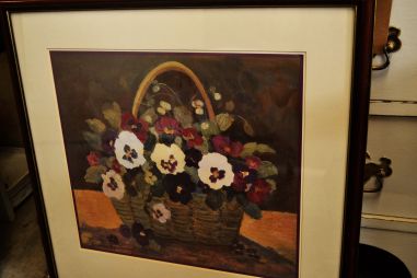 (n-5607) Ilus lilledega raamitud repro