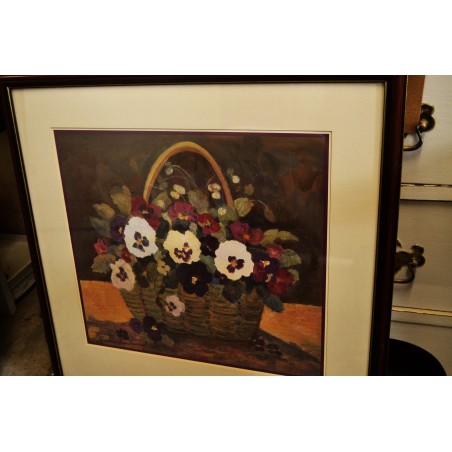 (n-5607) Ilus lilledega raamitud repro