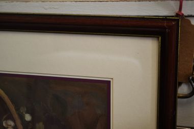 (n-5607) Ilus lilledega raamitud repro