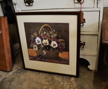 (n-5607) Ilus lilledega raamitud repro