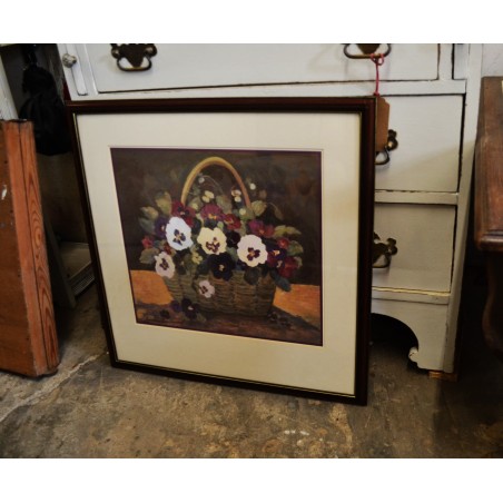 (n-5607) Ilus lilledega raamitud repro