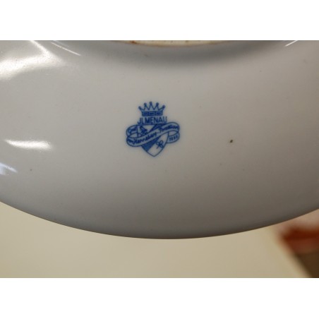 (n-5638) Jlmenau, sibulamustriga portselanist seinakell