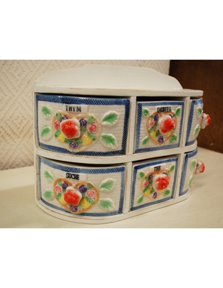 (n-5707) Valge puitraamiga maitseaineriiul