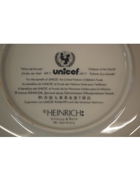 (n-5753) Villeroy & Boch, Unisef kollektsioontaldrik "Children of the World", nr 11 Egiptus kollektsioontaldrik