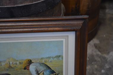 (n-5767) Raamitud kuulsa Millet viljakoristuse maali repro