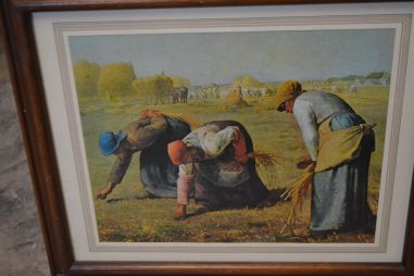 (n-5767) Raamitud kuulsa Millet viljakoristuse maali repro