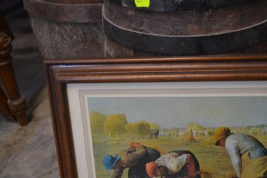 (n-5767) Raamitud kuulsa Millet viljakoristuse maali repro