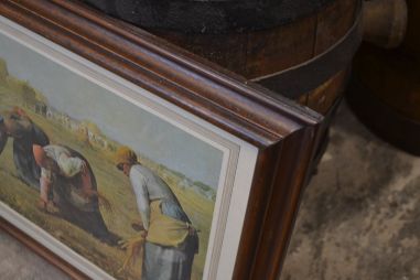 (n-5767) Raamitud kuulsa Millet viljakoristuse maali repro