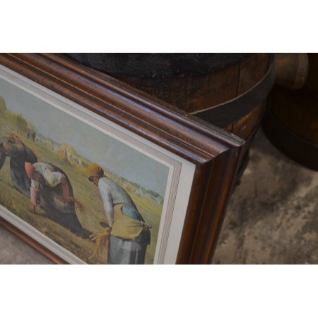 (n-5767) Raamitud kuulsa Millet viljakoristuse maali repro