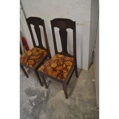 (L-420)  2 tk vana tammeraamis tooli