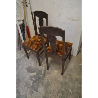 (L-420)  2 tk vana tammeraamis tooli