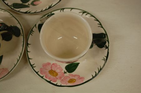 (n-2742/5) Villeroy&Boch Wild Rose kohvitassid-taldrikud, 5tk