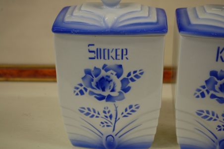 (R-016) 2tk keraamilised toosid, Kohv ja Suhkur