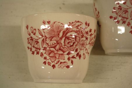 (n-309/7) English Ironstone Tableware, Kew Gardens, koorekann ja suhkru kauss