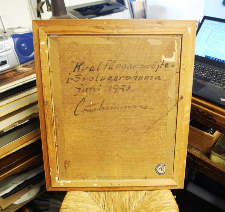 (L-488) Raamitud mereteemaline õlimaal, signeeritud