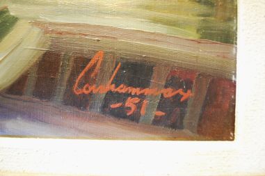 (L-488) Raamitud mereteemaline õlimaal, signeeritud