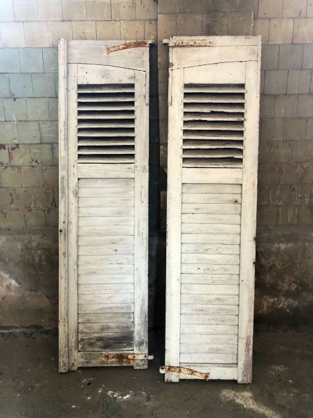 (11-477/1) Vanad prantsuse uksed, akna framuugid, 2 tk komplektis