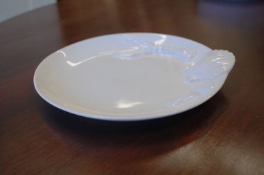 (n-5831) Valged vähkidega mereanni taldrikud, 6tk