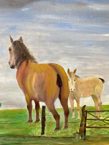 (P-916) Hobustega maal