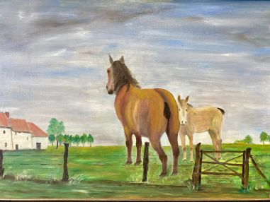 (P-916) Hobustega maal