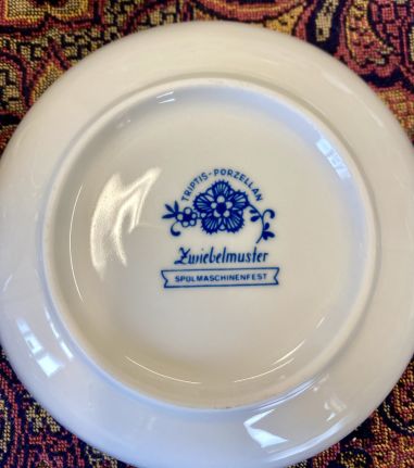 (n-5885) Triptis Porzellan Zwiebelmuster, kohvitassid-taldrikud, 6 tk komplektis