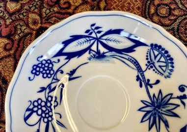 (n-5885) Triptis Porzellan Zwiebelmuster, kohvitassid-taldrikud, 6 tk komplektis