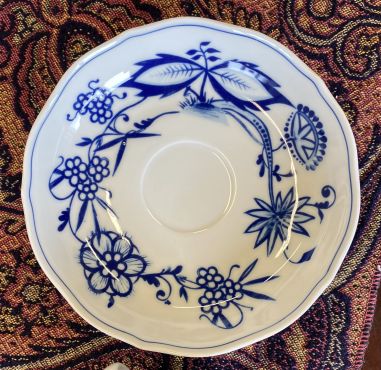 (n-5885) Triptis Porzellan Zwiebelmuster, kohvitassid-taldrikud, 6 tk komplektis