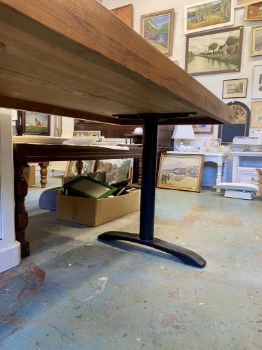 (L-508) Raske puitplaadiga kohvikulaud