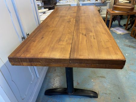 (L-508) Raske puitplaadiga kohvikulaud