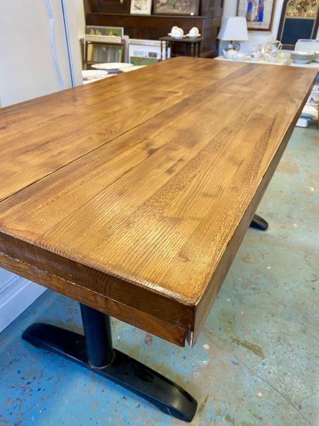 (L-508) Raske puitplaadiga kohvikulaud