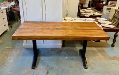 (L-508) Raske puitplaadiga kohvikulaud