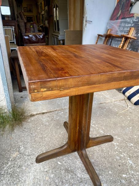 (L-509) Raske puitplaadiga kohvikulaud