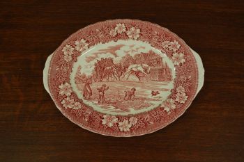 (n-5983/4) Royal tudor Ware Staffordshire, Coaching Taverns 1828, ovaalne vaagen