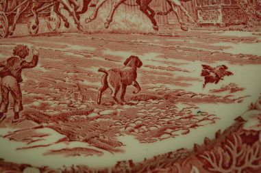 (n-5983/4) Royal tudor Ware Staffordshire, Coaching Taverns 1828, ovaalne vaagen