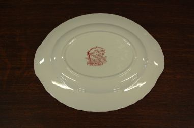 (n-5983/4) Royal tudor Ware Staffordshire, Coaching Taverns 1828, ovaalne vaagen