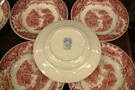 (n-6008) Maastricht Royal Sphinx, Petrus Regout, Cambridge Old England, supi-pastataldrikud, 8tk