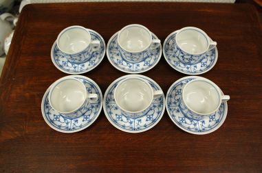 (n-6013) Bavaria Winterling Schwarzenbach, õlelillemustriga kohvitassid-taldrikud, 6tk