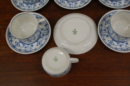 (n-6013) Bavaria Winterling Schwarzenbach, õlelillemustriga kohvitassid-taldrikud, 6tk