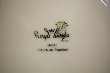 (n-6016/4) Royal Limoges, Fleurs au Papillon, supi-pastataldrikud, 5tk
