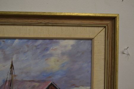 (n-6112) Signeeritud meremotiiviga maal, 1946.a.