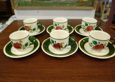 (n-6032/1) Villeroy & Boch Bauernblume, kohvitassid-taldrikud, 6tk
