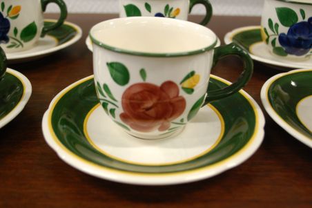 (n-6032/6) Villeroy & Boch Bauernblume, kohvitassid-taldrikud, 6tk