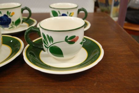 (n-6032/6) Villeroy & Boch Bauernblume, kohvitassid-taldrikud, 6tk