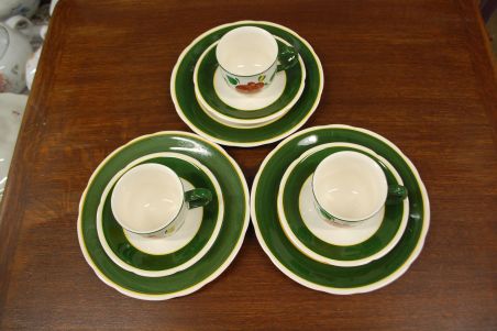 (n-6032/7) Villeroy & Boch Bauernblume, kohvitassid-salatitaldrikud, 3tk