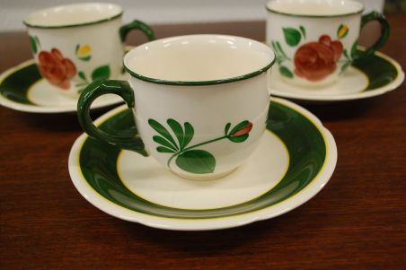 (n-6032/7) Villeroy & Boch Bauernblume, kohvitassid-salatitaldrikud, 3tk