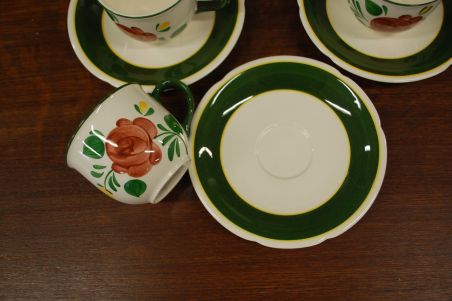 (n-6032/7) Villeroy & Boch Bauernblume, kohvitassid-salatitaldrikud, 3tk