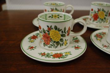 (n-5096/4) Villeroy &Boch, Summerday kohvitassid-taldrikud, 4tk 2