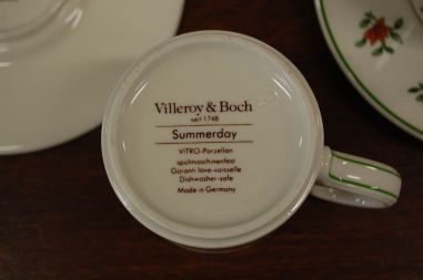 (n-5096/4) Villeroy &Boch, Summerday kohvitassid-taldrikud, 4tk