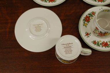 (n-5096/4) Villeroy &Boch, Summerday kohvitassid-taldrikud, 4tk