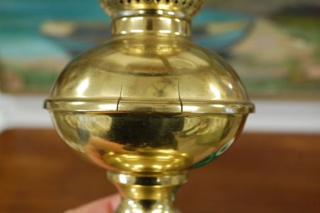 (n-6263) Vana rohelise klaaskupliga laualamp